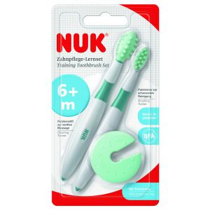 德国NUK 口腔按摩婴儿牙刷牙齿护理学习套装带防护环